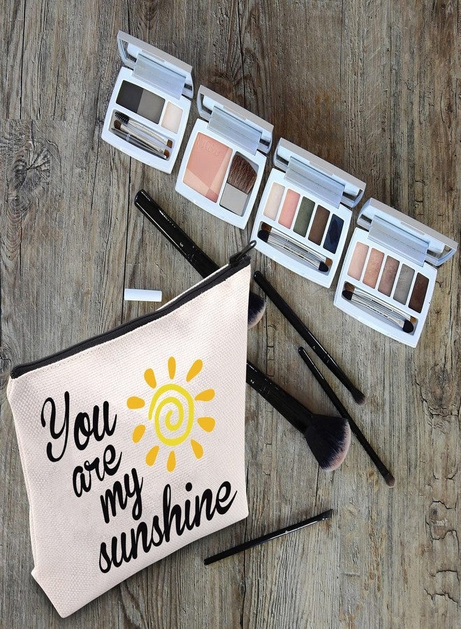 LEVLO Sunshine Makeup Bag You Are My Sunshine Makeup Bag Sunshine Zipper Bag Gift For Her (You are my sunshine) - Image 4