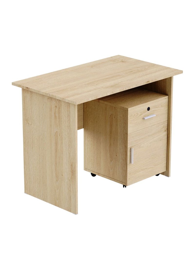 Mahmayi - Mahmayi MP1 120x60 Writing Table With Drawers - Oak - Image 1