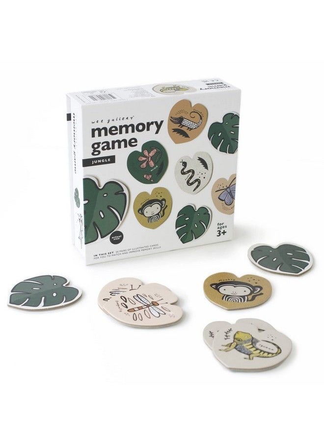 Wee Gallery - Memory Game Jungle Animals And Plants Brain Building Matching Activity Animal Recognition Motor Skills Creative Play And Problem Solving For Children - Image 1