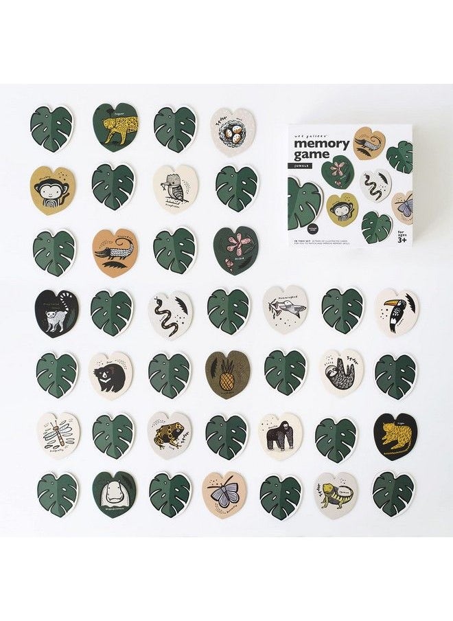 Wee Gallery - Memory Game Jungle Animals And Plants Brain Building Matching Activity Animal Recognition Motor Skills Creative Play And Problem Solving For Children - Image 1