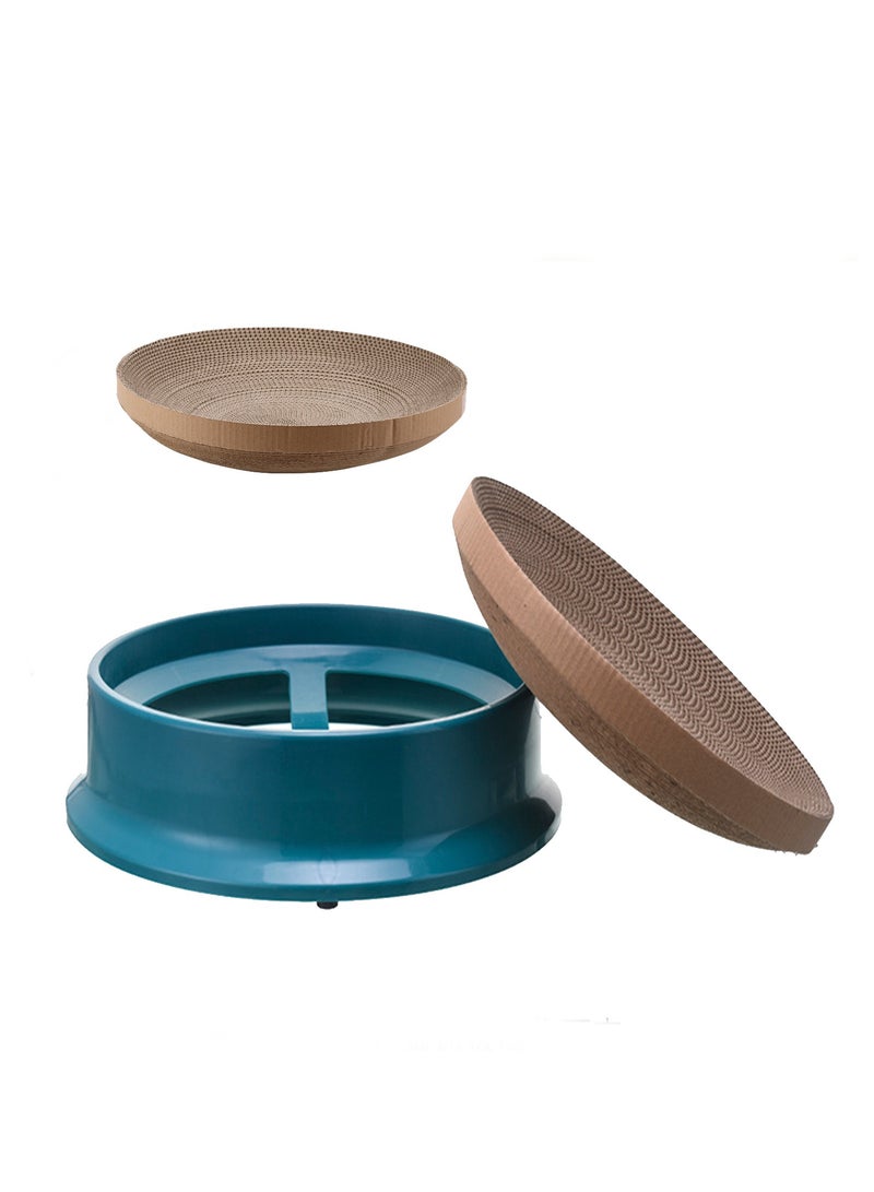 Plastic Round Cat Scratching Board Replaceable Scratch Resistant Cat Scratch Couch Bed - Image 3