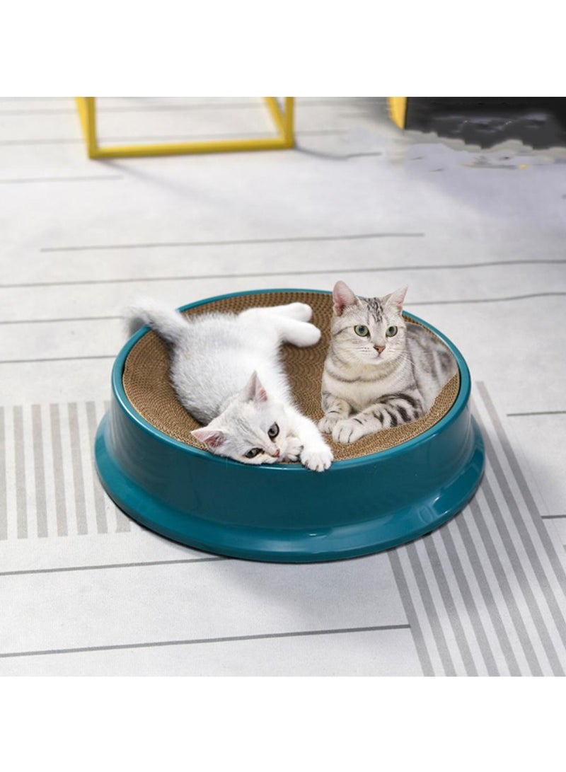 Plastic Round Cat Scratching Board Replaceable Scratch Resistant Cat Scratch Couch Bed - Image 1