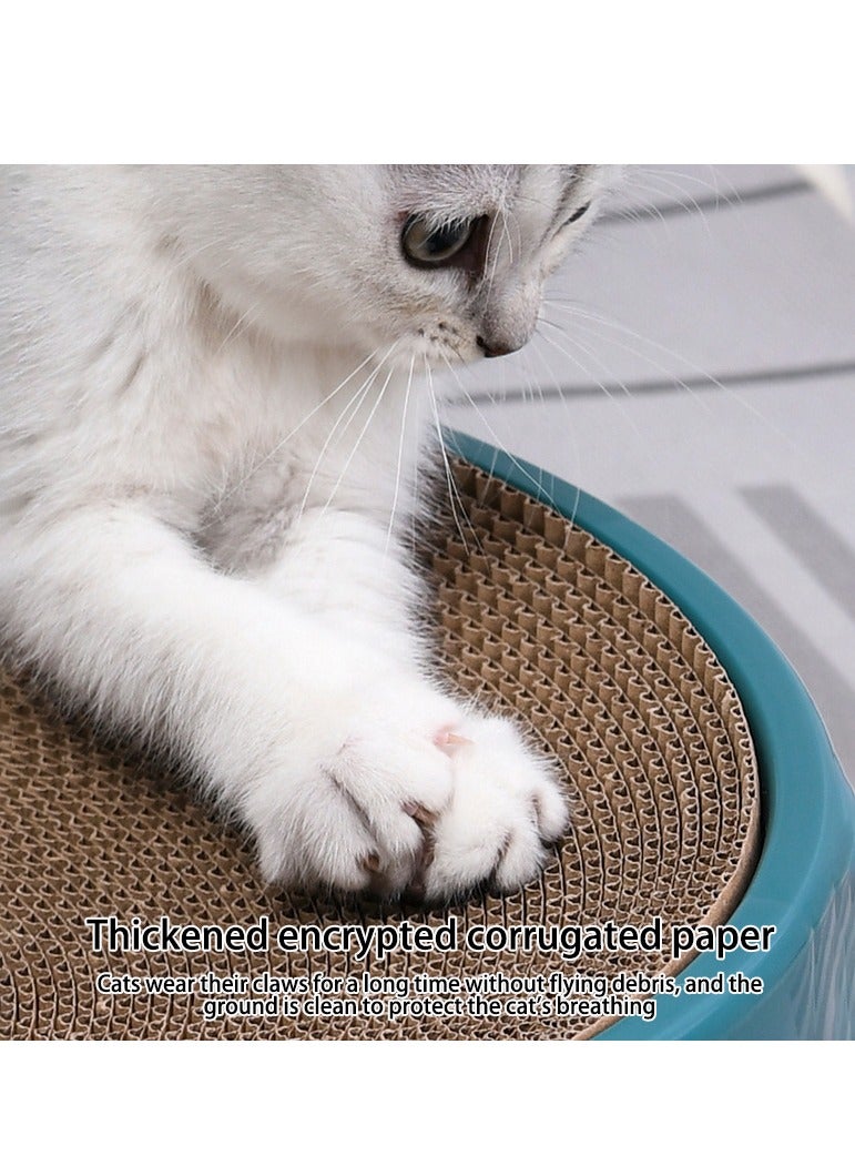 Plastic Round Cat Scratching Board Replaceable Scratch Resistant Cat Scratch Couch Bed - Image 4
