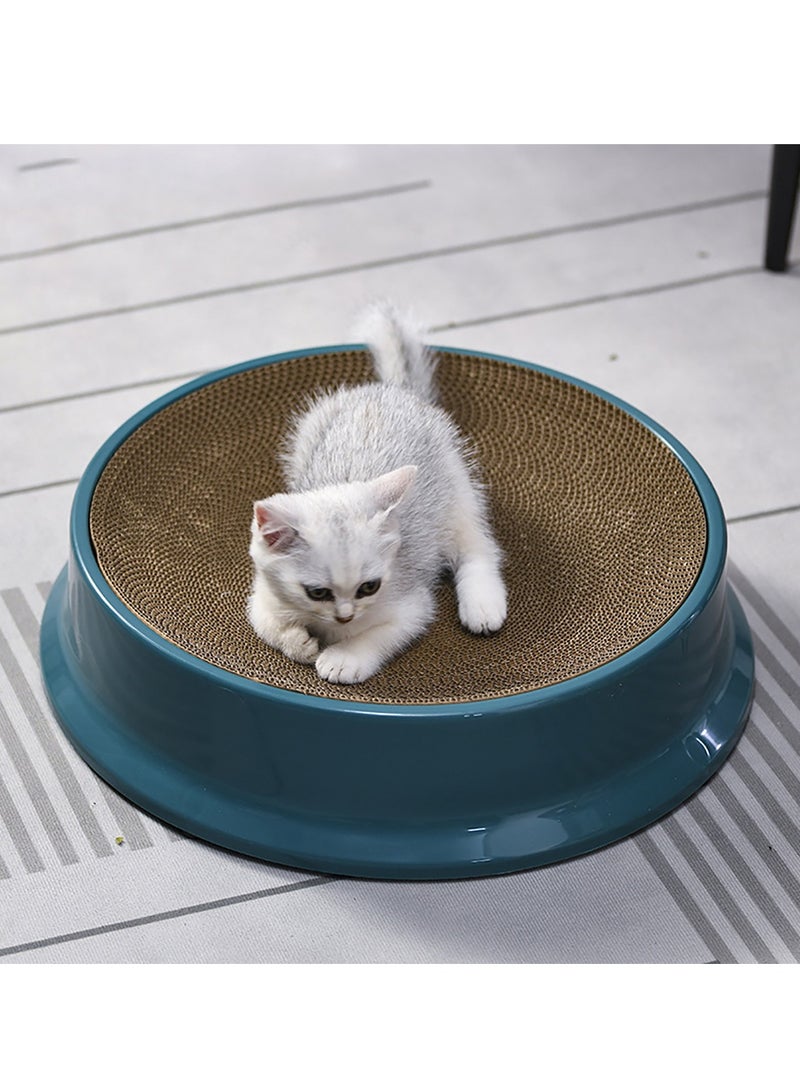 Plastic Round Cat Scratching Board Replaceable Scratch Resistant Cat Scratch Couch Bed - Image 2