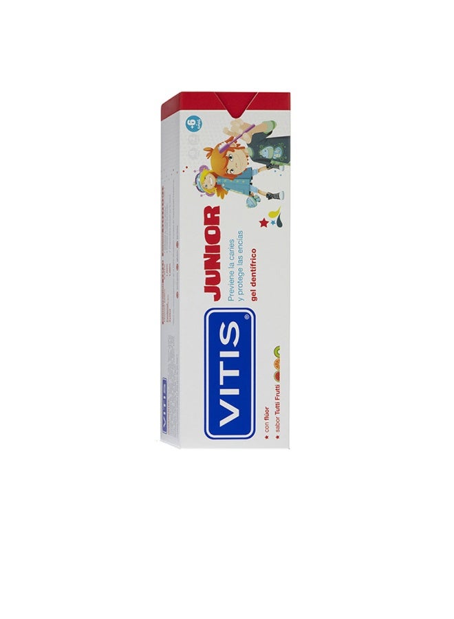 Vitis Junior Toothpaste Gel With Fluoride Tutti Frutti 75ml - Image 1