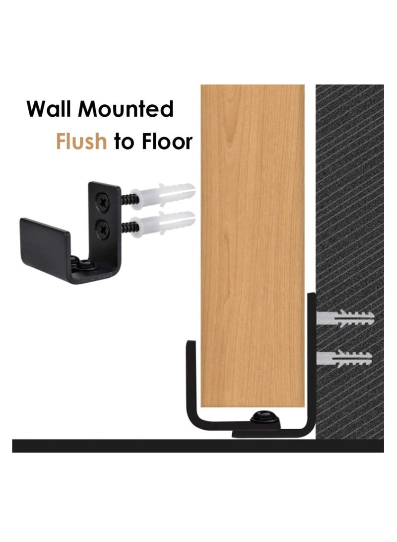 Sliding Barn Door Hardware Track Kit Carbon Steel Flat Track System Closet Rail Sliding Kit for Single Door with Screws - Image 3