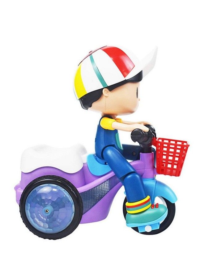 Magicwand Abs Plastic Bump & Go Stunt Tricycle Toy With 3D Lights For Kids (Boy) - Image 5