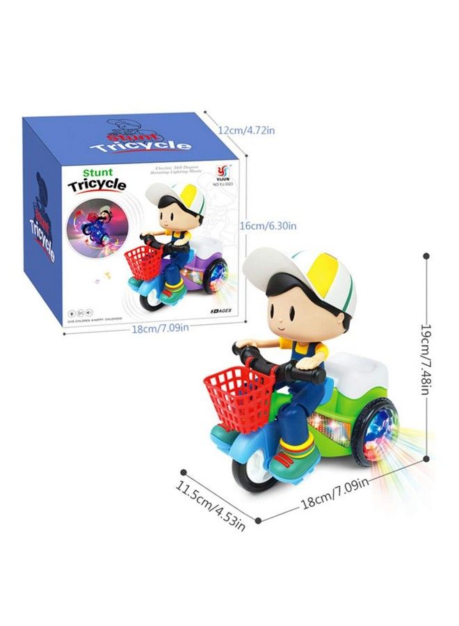 Magicwand Abs Plastic Bump & Go Stunt Tricycle Toy With 3D Lights For Kids (Boy) - Image 4