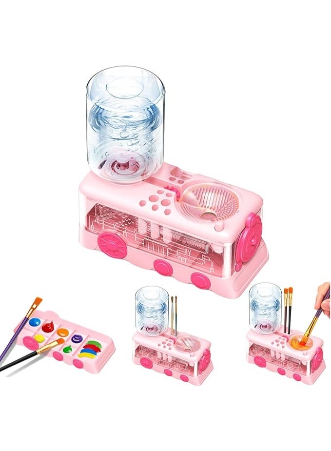 Paint Brush Cleaner Station with Holder and Palette, Washing My Paintbrushes,Water Cycle Watercolor Brush Rinser Dispenser,Paint Brush Washer Tool for Acrylic,Art Supplies for Adult,Kids - Image 2