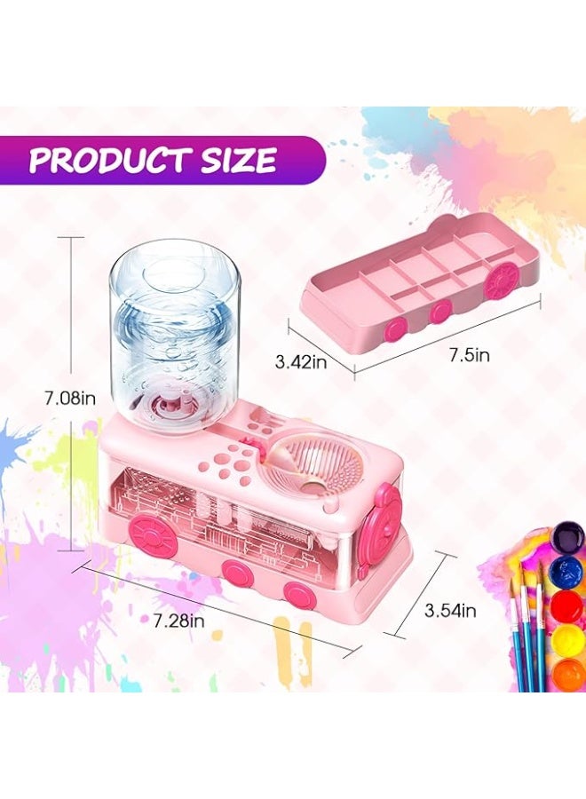 Paint Brush Cleaner Station with Holder and Palette, Washing My Paintbrushes,Water Cycle Watercolor Brush Rinser Dispenser,Paint Brush Washer Tool for Acrylic,Art Supplies for Adult,Kids - Image 4