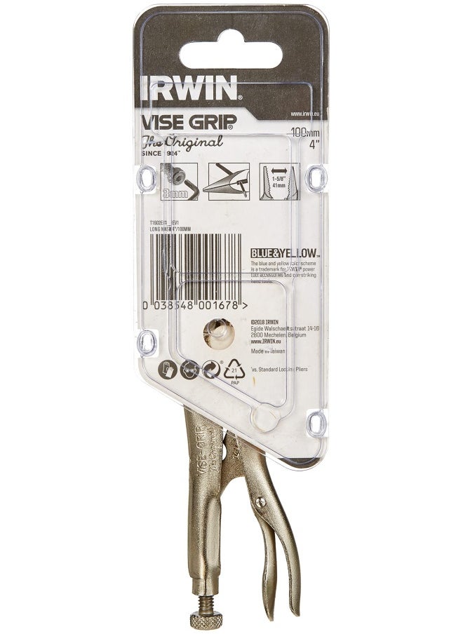 Irwin Vise Grip Original Locking Pliers Long Nose 4 Inch 1602L3