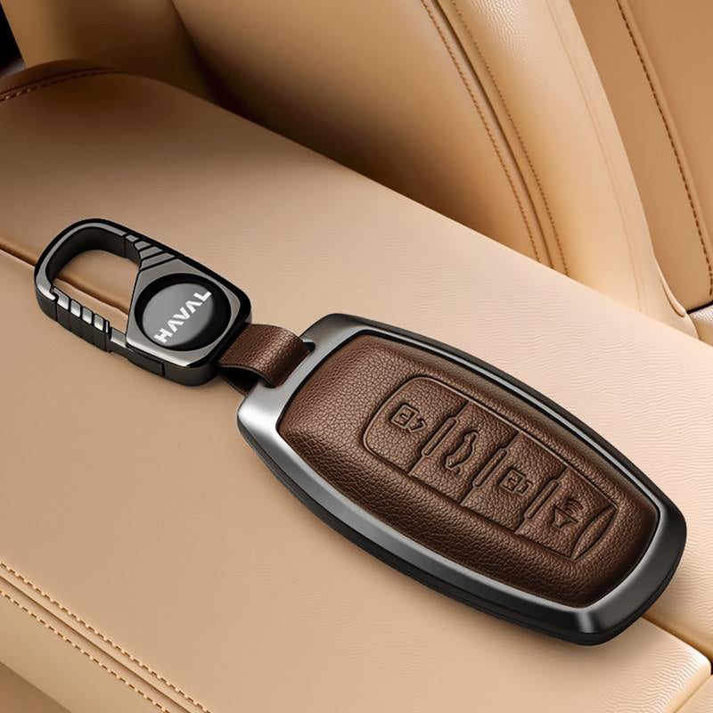Zinc Alloy Car Key Case For Haval H6 H9 H2 H7 Old M6 Keychain Remote Cover Shell Housing Fob Accessories  (Brown) - Image 1
