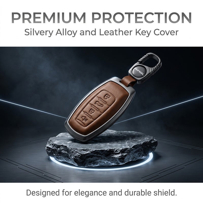 Zinc Alloy Car Key Case For Haval H6 H9 H2 H7 Old M6 Keychain Remote Cover Shell Housing Fob Accessories  (Brown) - Image 2
