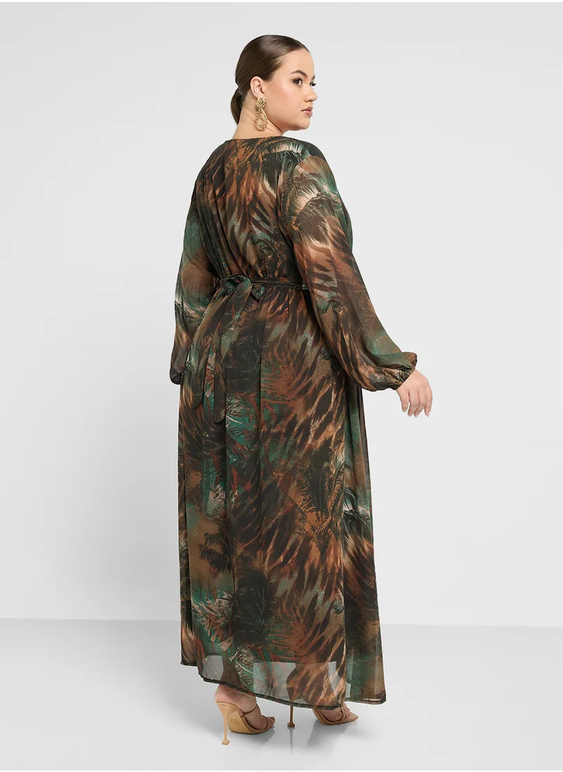 خزانة Plus size printed dress