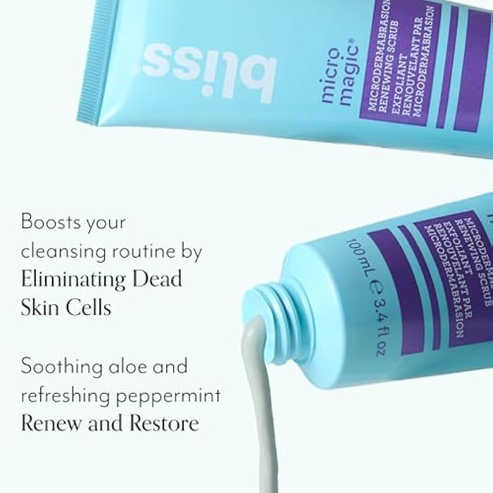 Bliss Micro Magic Skin-renewing Microdermabrasion Scrub | Smoothing Volcanic Pumice & Purifying Kaolin Clay | Refreshed Glow Straight-from-the-Spa | Tightens Pores & Brightens Skin | 3.4 fl oz - Image 5