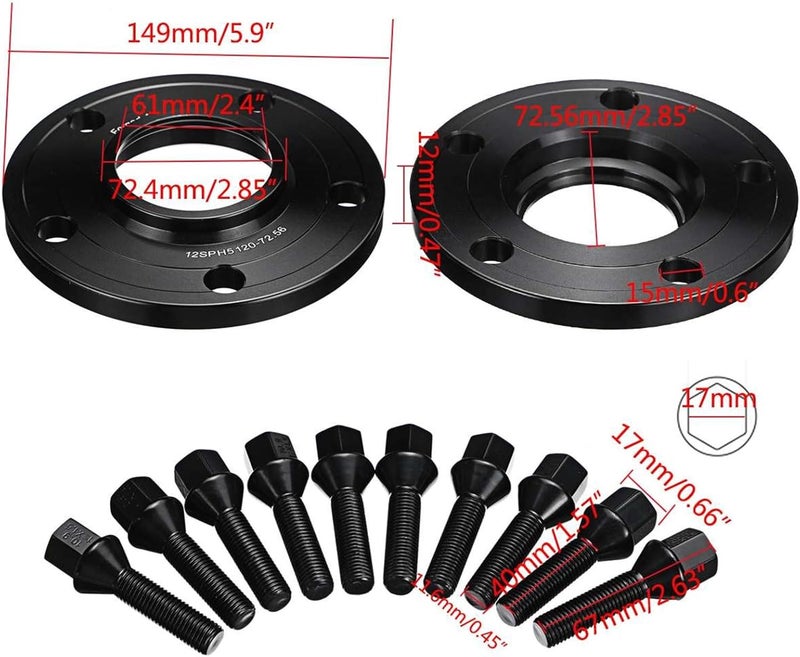 Vuzmode 12mm Wheel Spacer Adapter for BMW - Image 2