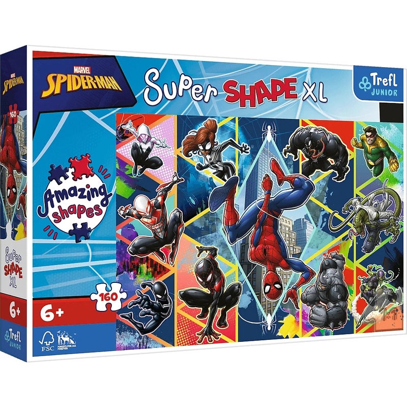 Trefl - Junior Marvel Spiderman Puzzle 160 Pieces - 50024 - Image 1