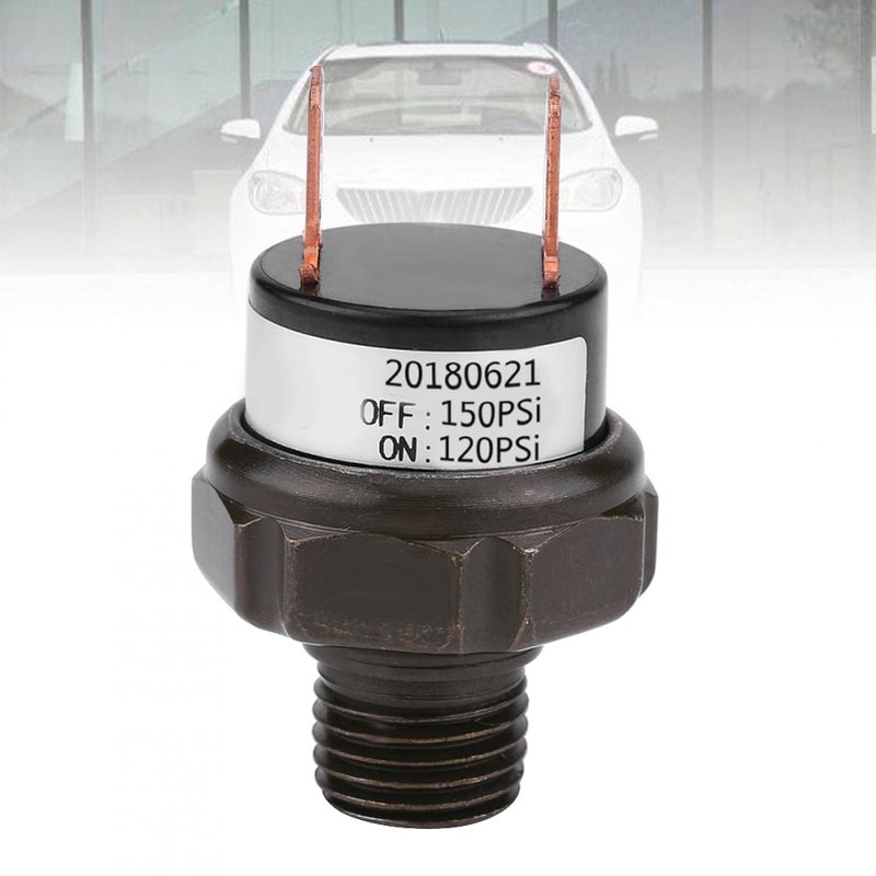 Generic Headerbs Pressure Switch, 12 V Universal Car Air Compressor Automatic Circuit Breaker Air Pressure Control Switch (120-150 PSI)  - Image 2