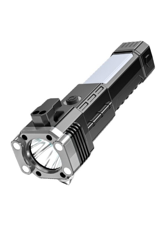 Four-in-one Flashlight Multi-function Strong Light Car Hammer Car Flashlight Super Bright Long-range Fire Emergency 