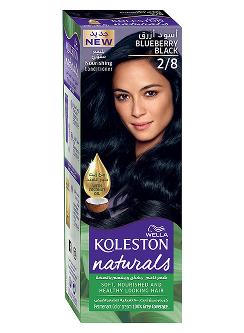 WELLA Koleston Naturals Hair Color Blueberry Black 2/8 50ml+50ml+10ml - Image 1