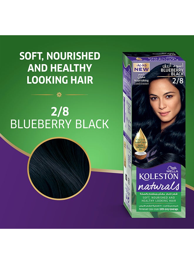 WELLA Koleston Naturals Hair Color Blueberry Black 2/8 50ml+50ml+10ml - Image 2