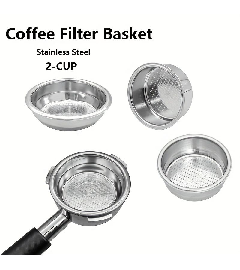54mm Stainless Steel Coffee Filter Basket Replacement for Bottomless Portafilter Espresso - Image 2
