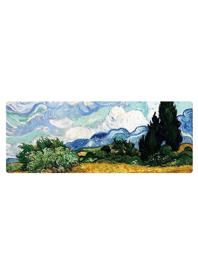 BURAQ 300x800x1.5mm Unlocked Am002 Large Oil Painting Desk Rubber Mouse Pad(Cypress)  - Image 1