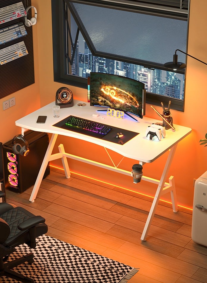 Zanotta Gaming Table Computer Desk with Carbon Fiber Desktop A-shaped Legs Ergonomic Study Table Office Desk for Home （110*55*75cm） - Image 2