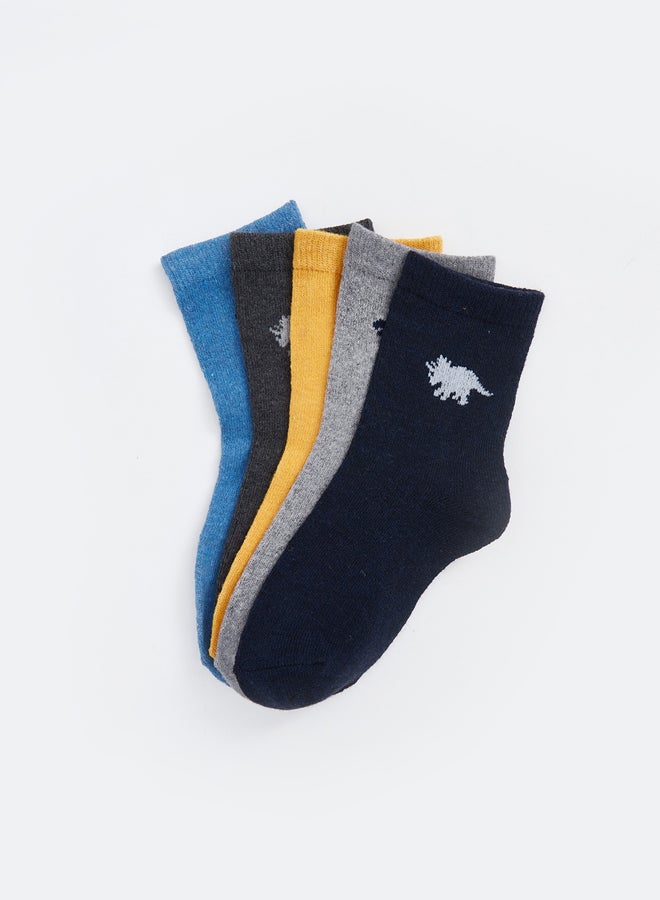 LC WAIKIKI Boys' Patterned Ankle Socks 5 Pack - Image 2