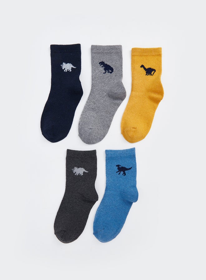 LC WAIKIKI Boys' Patterned Ankle Socks 5 Pack - Image 1