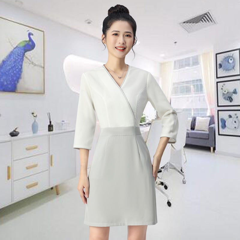 2024 Autumn New Beauty Salon Overalls Female Beautician Skin Management Spa Health Salon Simple Temperament Outfit - Image 1