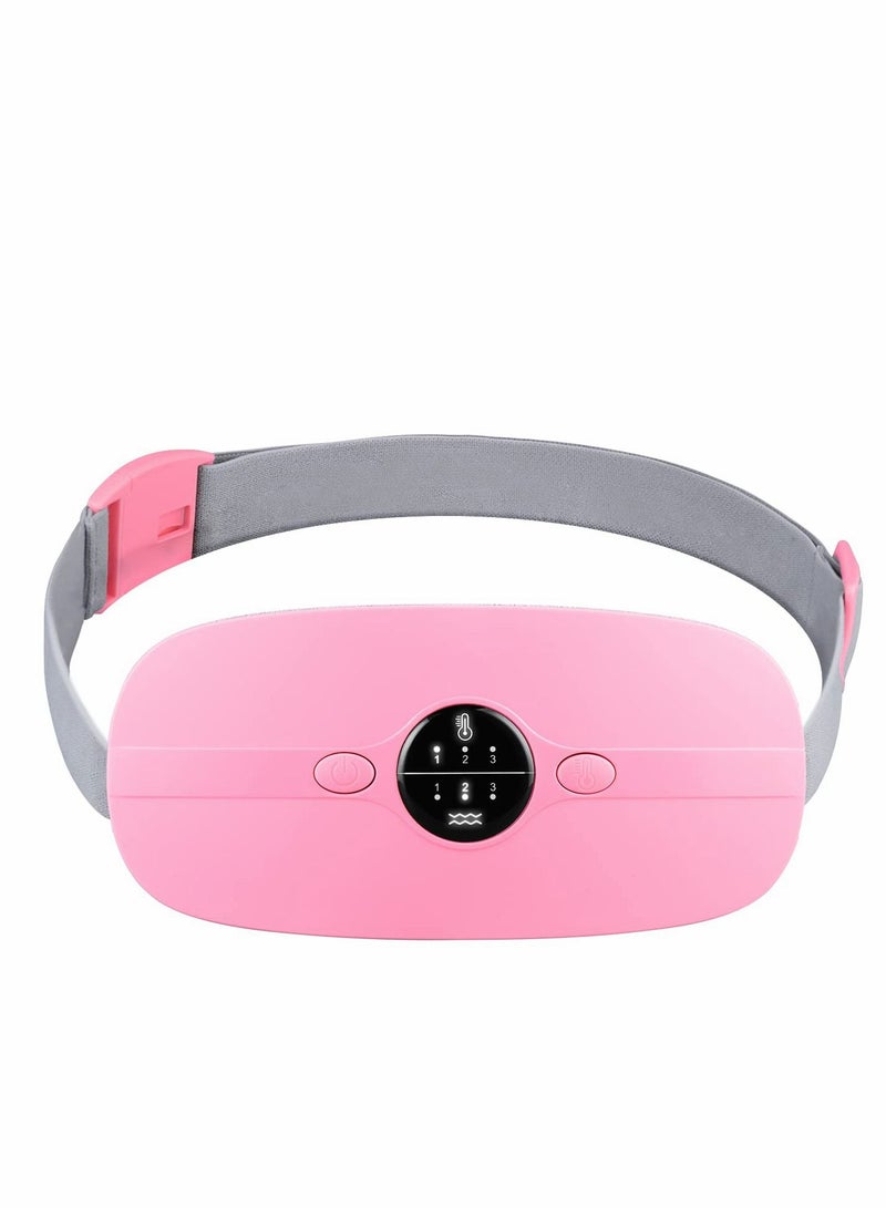 NIBEMINENT Period Heating Pad, Portable Electric Waist Belt with 3 Heat Levels and Vibration Massage Modes Fast Wrap for Cramps Back Pain Relief Women Girl - Image 1