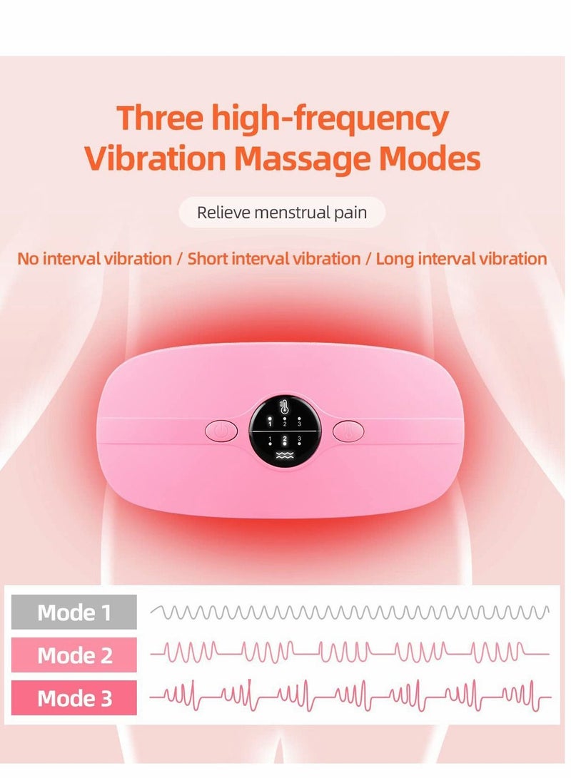 NIBEMINENT Period Heating Pad, Portable Electric Waist Belt with 3 Heat Levels and Vibration Massage Modes Fast Wrap for Cramps Back Pain Relief Women Girl - Image 4
