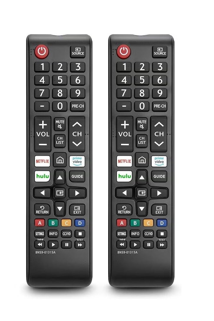 ELTRAZONE 2-Pack Universal Remote Controls for Samsung TVs – Compatible with All Smart TV, LED, LCD, HDTV, 3D Series – Black Replacement Remotes - Image 2