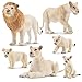 Toymany 6PCS White Lion Figurines with Lion Cubs 25 Wild Life Jungle Animals Figures Realistic Family Set Includes Baby Lions Educational Toy Cake Toppers Easter Birthday Present for Kids - Image 3