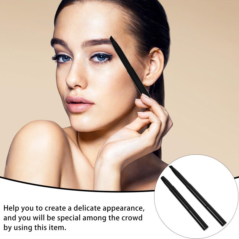 Dual Ended Angled Eyebrow Brush Set 2Pcs with Protective Cap Retractable for Brow Shaping - Image 4