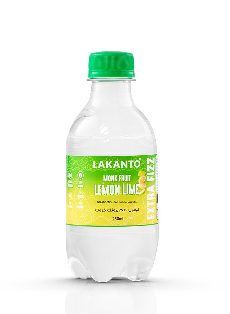 LAKANTO Naturally Sweetened Lemon Lime With Monkfruit - 250 ml - Image 1