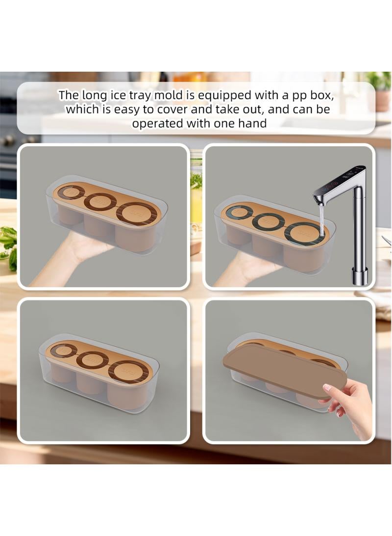 الأزرق جي دبليو صينية مكعبات ثلج للأكواب صانعة مكعبات ثلج سيليكون مع غطاء لكوب 30-40 أوقية لتبريد الويسكي والمشروبات والقهوة سهلة التعبئة والتحرير صانعة ثلج خالية من مادة BPA - Image 5
