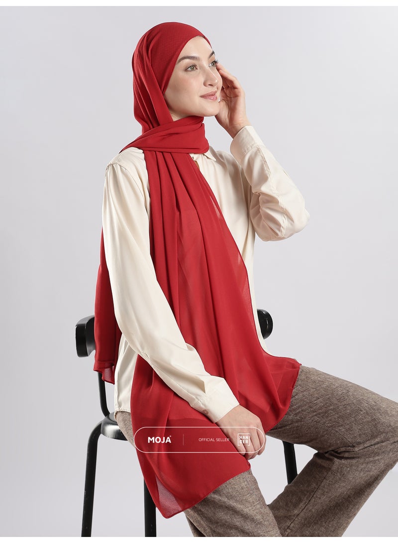 Moja Premium Georgette Hijab Dark Pink - Image 1