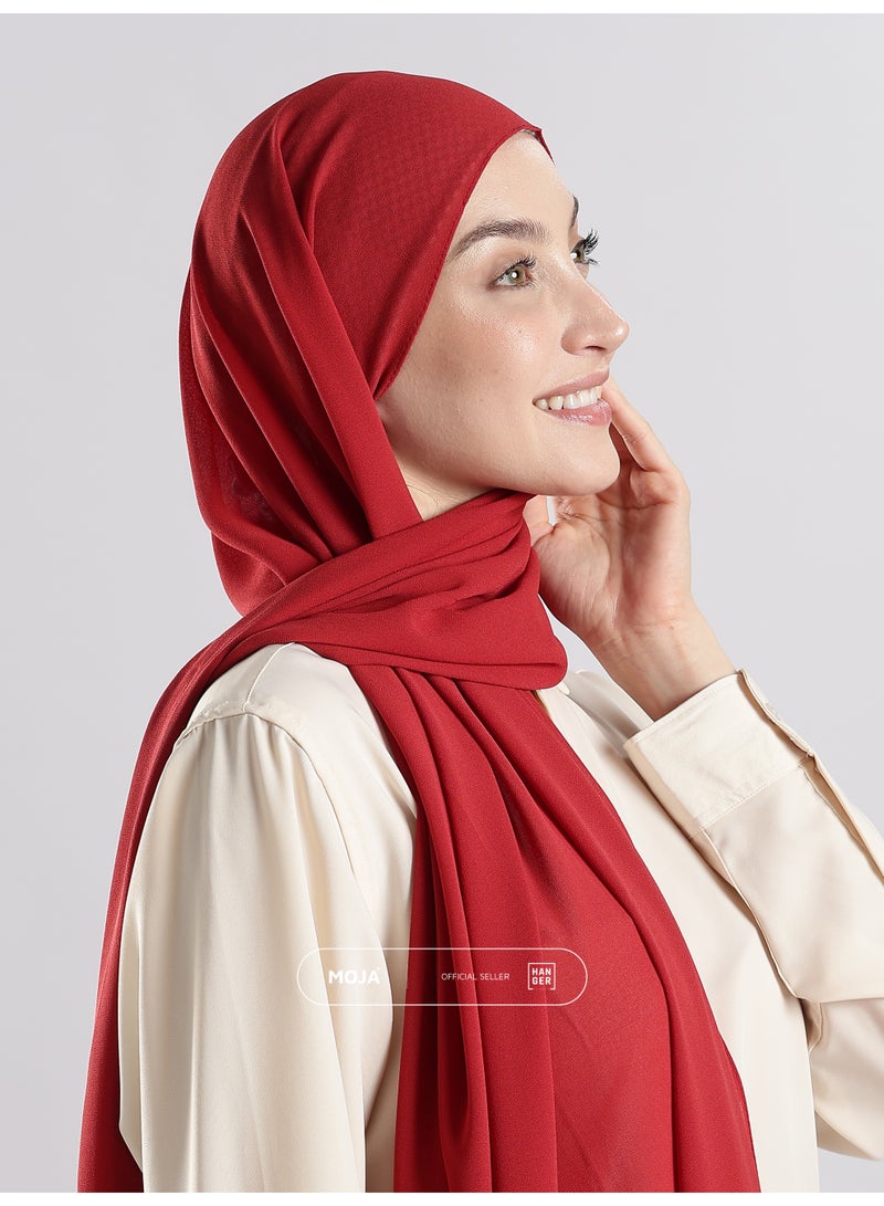Moja Premium Georgette Hijab Dark Pink - Image 5