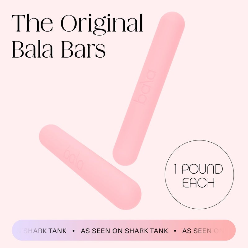 Bala Bars Dumbbell Set for Women & Men, 1lb (Blush) - Set of 2 Bars Designed for Walking, Strength Training, HIIT, Boxing & Aerobics - Dumbbell Weights for Working Out at Home - Image 2