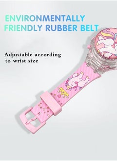 UNICORN Unicorn Cartoon Children's Watch,  with Light Effect,   Electronic Watch with Music, Flip-top Cartoon Watch for Kids  - Image 5