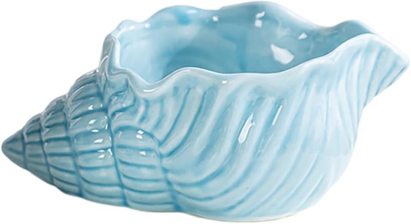 Large Ceramic Conch Ashtray Decorative Ash Holder for Home Office Bar Easy to Clean Desktop Decor - Image 1