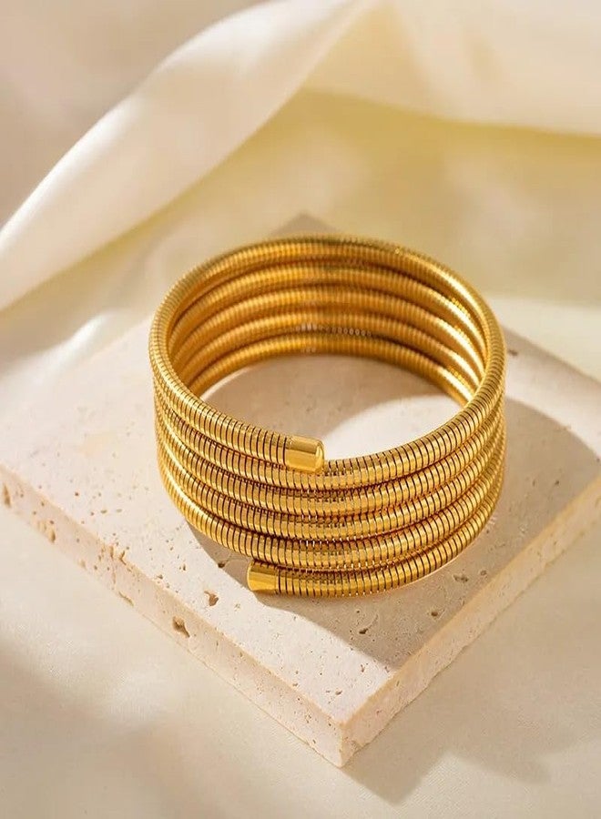 MEENAZ bracelet for women Spiral Bangles for women Anti Tarnish Stylish Adjustable Bracelet for girls gold Kada for Women Accessories Jewellery for Women friendship crystal Wrist Band hand cuff - Image 2