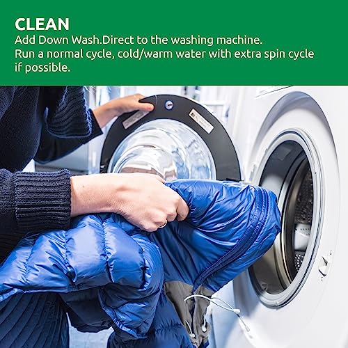 Nikwax Down, Down Wash.Direct, 300ml, Specialty Cleaner for Down Jackets, Outerwear, Vests, Sleeping Bags, Quilts, and Bedding, Restores Loft, Warmth, Insulation, and Water Repellency - Image 5