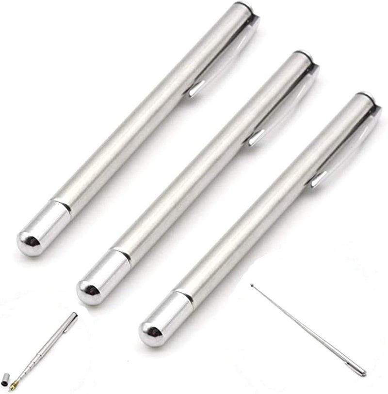 Teachers Pointer, 3 Piece Extendable Metal Teaching Pointer with Six Segment Telescopic Rod, Handheld Presentation Aid for Classroom Instruction and Conference Room Use - Image 1