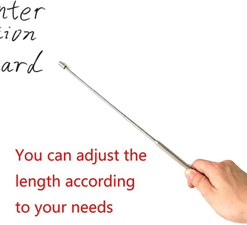 Teachers Pointer, 3 Piece Extendable Metal Teaching Pointer with Six Segment Telescopic Rod, Handheld Presentation Aid for Classroom Instruction and Conference Room Use - Image 2
