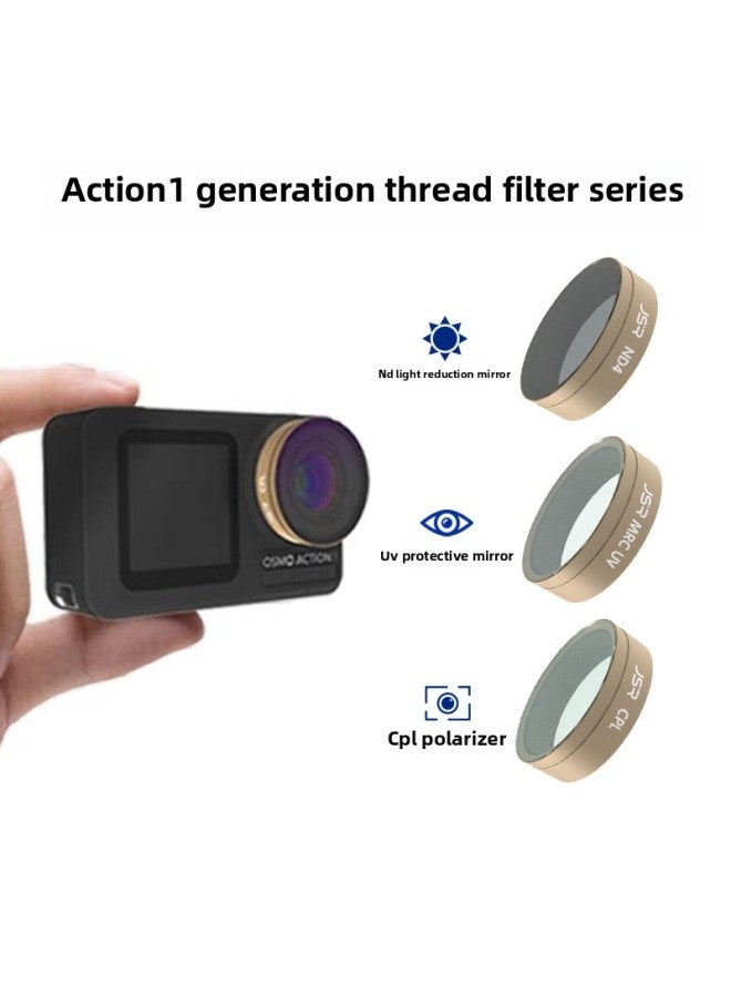 JUNESTAR Motion Camera For DJI Osmo Action1 Generation Filter Decimation Lens-Color:LG-ND16.PL(3652.08) - Image 2