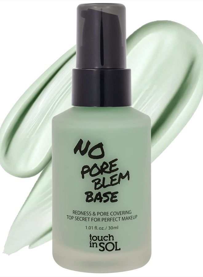 Touch in Sol برايمر تصحيح الاحمرار من توتش إن سول 1.01 أونصة سائلة - قاعدة مكياج خضراء لتقليل المسام - تصحيح اللون قبل الأساس - تقليل الوردية والاحمرار - قاعدة برايمر بدون عيوب للمسام - Image 1