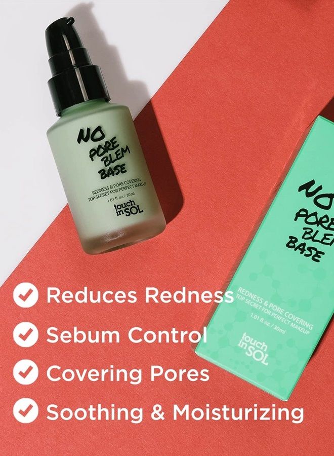Touch in Sol برايمر تصحيح الاحمرار من توتش إن سول 1.01 أونصة سائلة - قاعدة مكياج خضراء لتقليل المسام - تصحيح اللون قبل الأساس - تقليل الوردية والاحمرار - قاعدة برايمر بدون عيوب للمسام - Image 3
